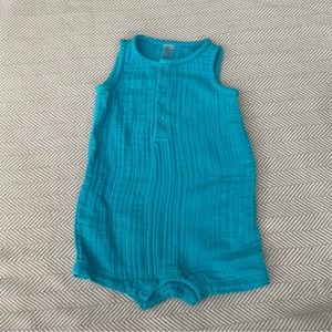 Primary sleeveless romper 12-18 months NWOT